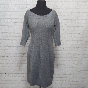 New York and Company Size L Off-The-Shoulder Sweater Dress